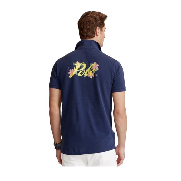 Polo Ralph Lauren Custom Slim Fit Floral Mesh Polo Shirt, Large Size, NWT - Picture 9 of 10
